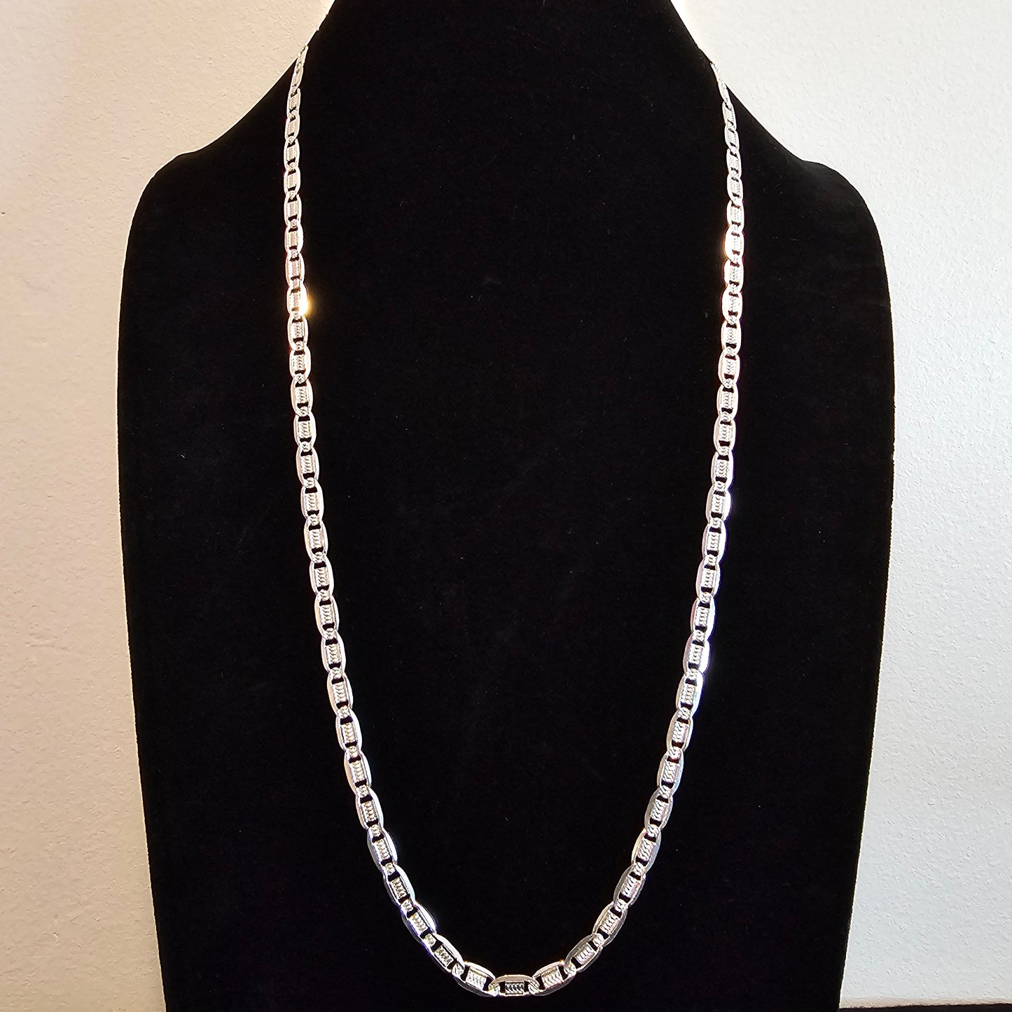Diamond Cut 925 Sterling Silver Mariner Chain Necklace 5mm 28" & 24"