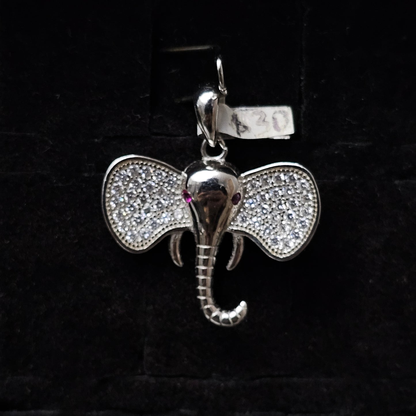 Elephant Head Pendant 925 Sterling Silver