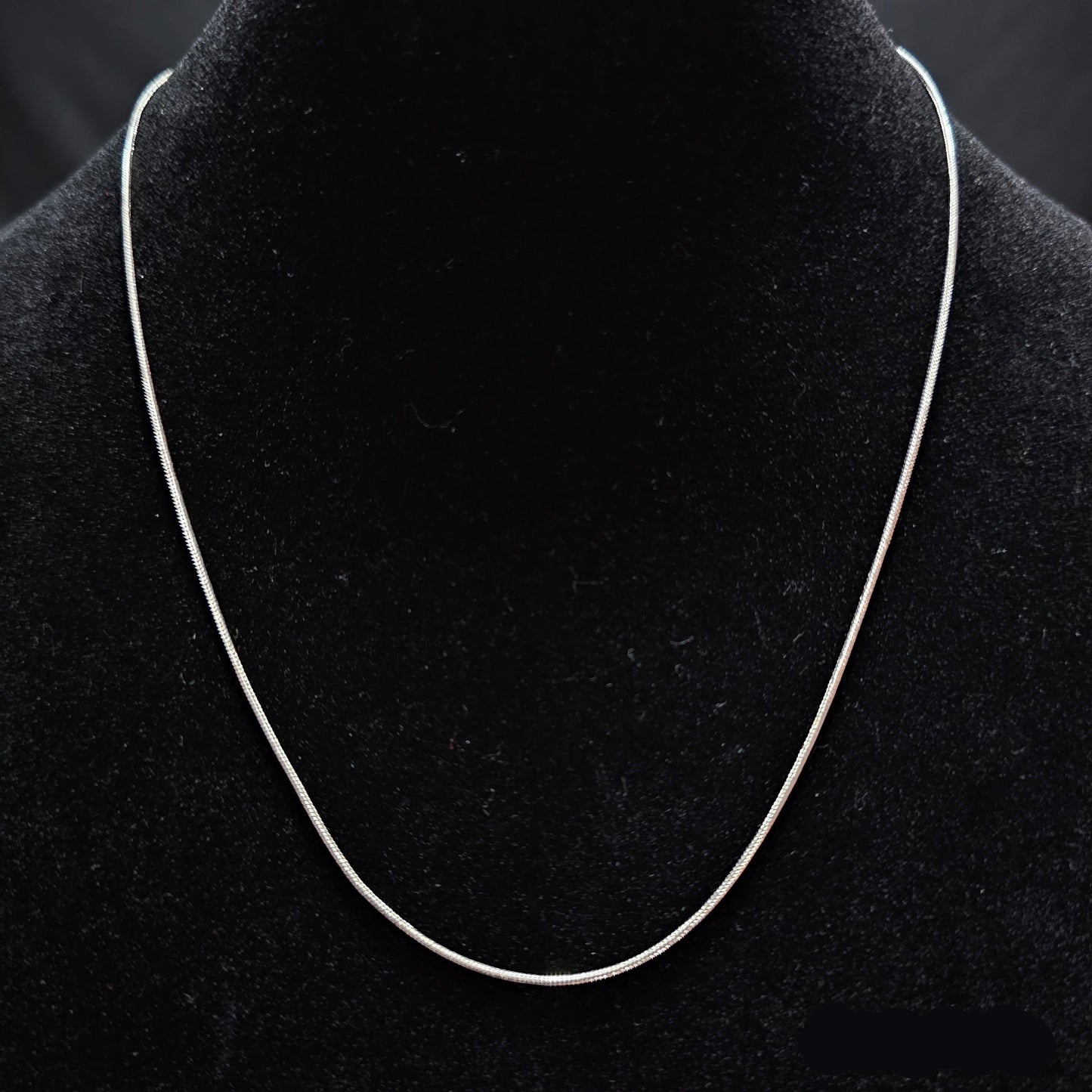 Snake Link 925 Sterling Silver Chain Necklace 18" 1mm