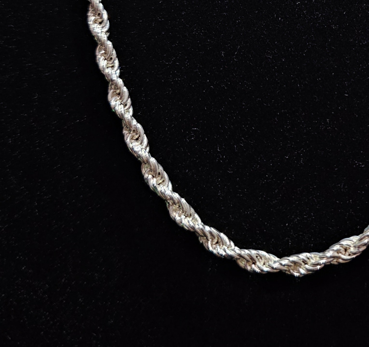 Rope Chain Necklace 925 Sterling SIlver 3.7mm