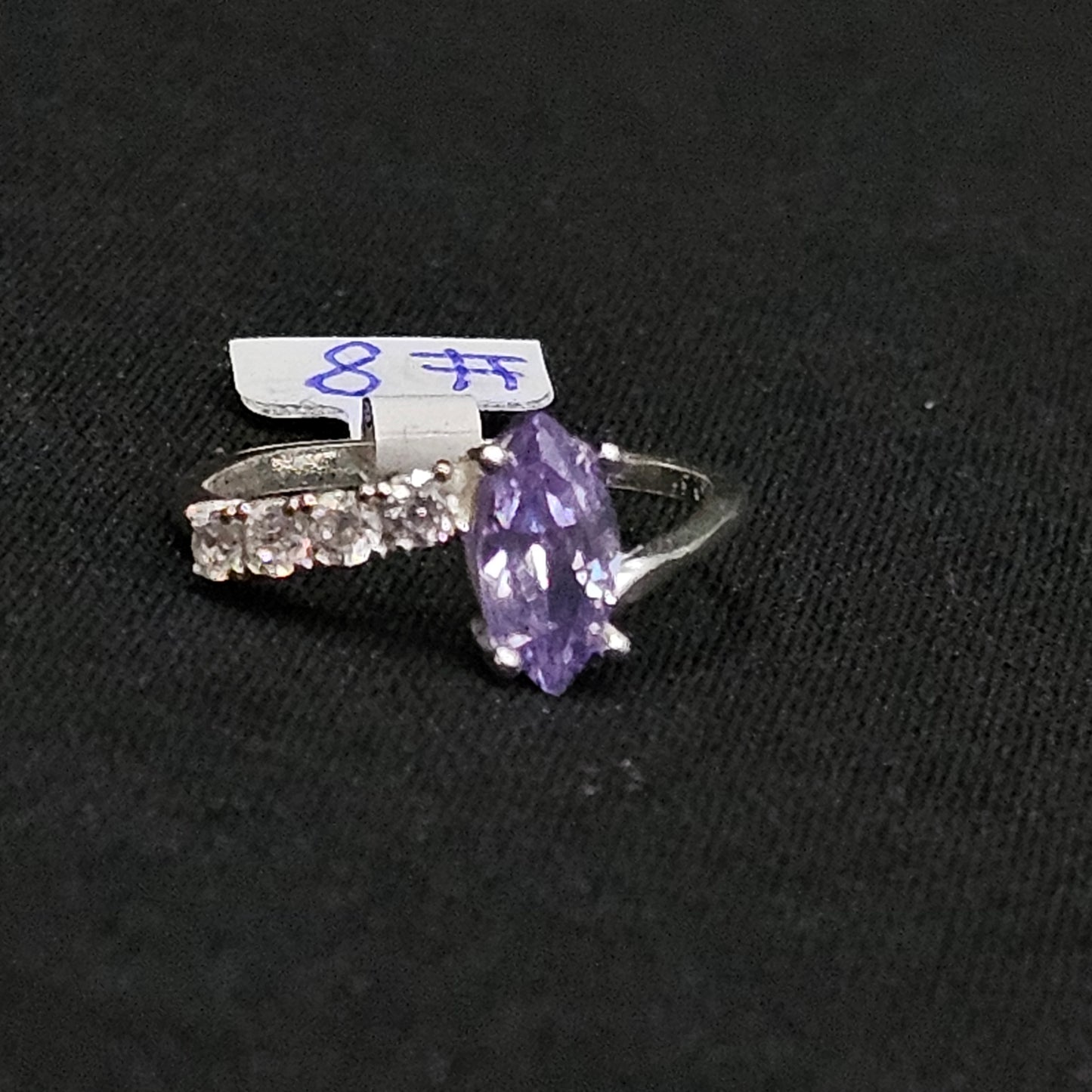 Lavender Purple Marquise Ring 925 Sterling Silver
