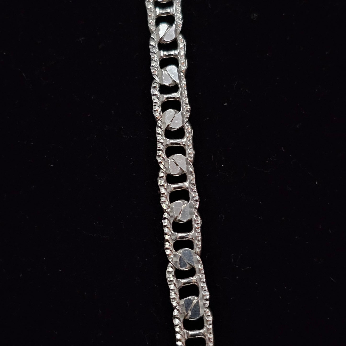Diamond Cut Mariner Link 925 Sterling Silver Chain Necklace 23" 4.8mm