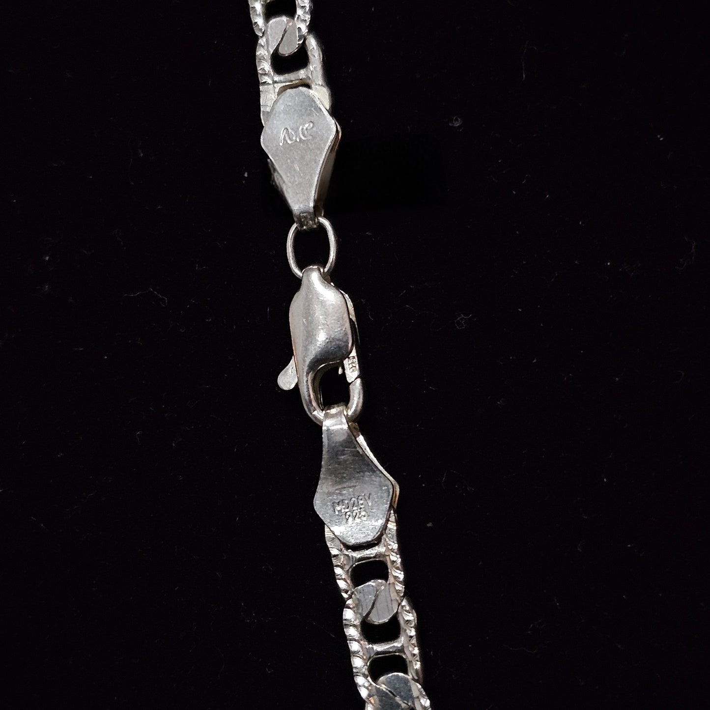 Diamond Cut Mariner Link 925 Sterling Silver Chain Necklace 23" 4.8mm