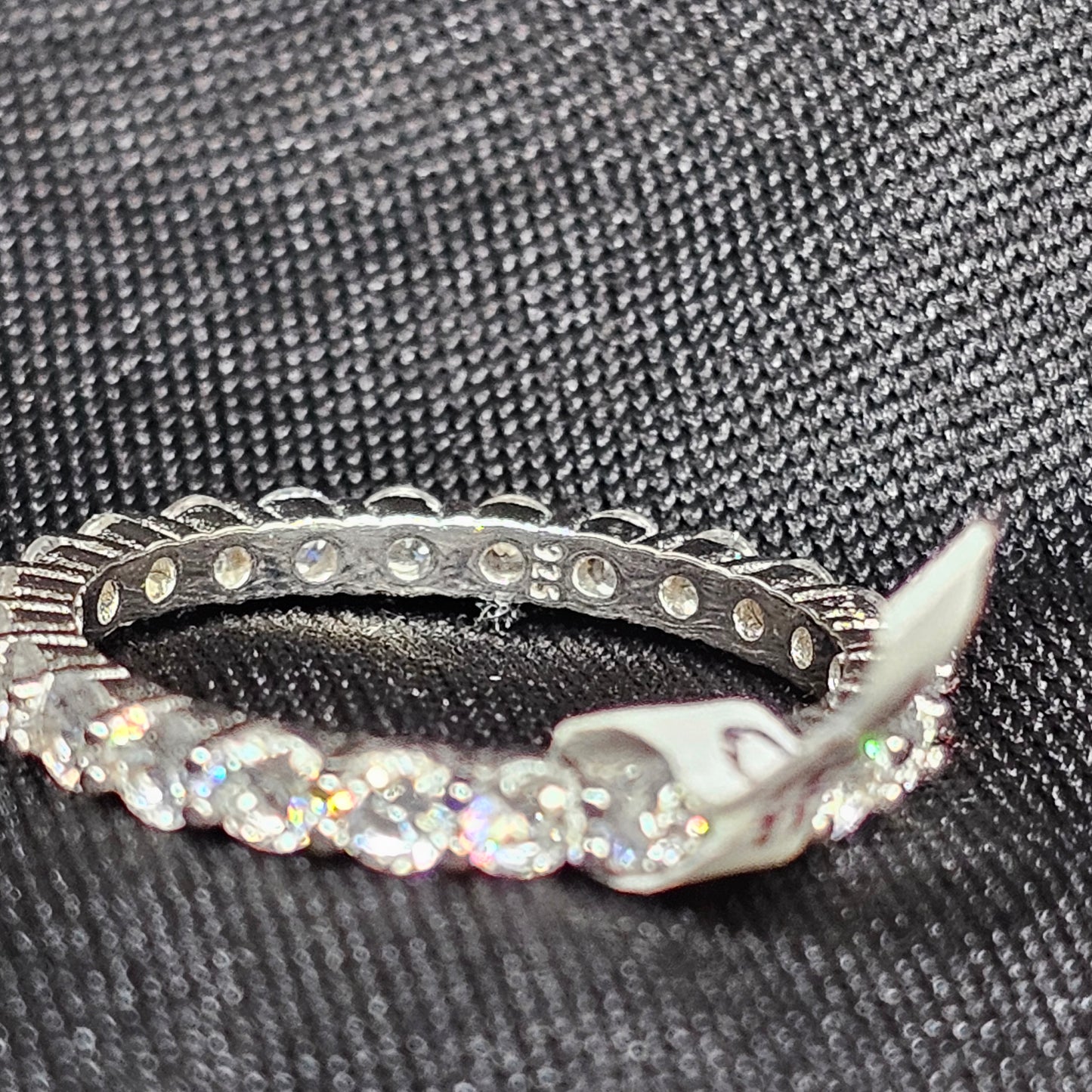 925 Silver CZ Eternity Band Ring – Size 9.5, 4.5g, Sparkling Shine