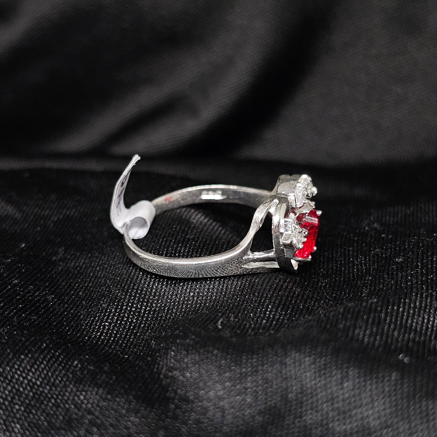 Red Heart Crystal Ring, Size 9, Romantic Sparkle & Shine