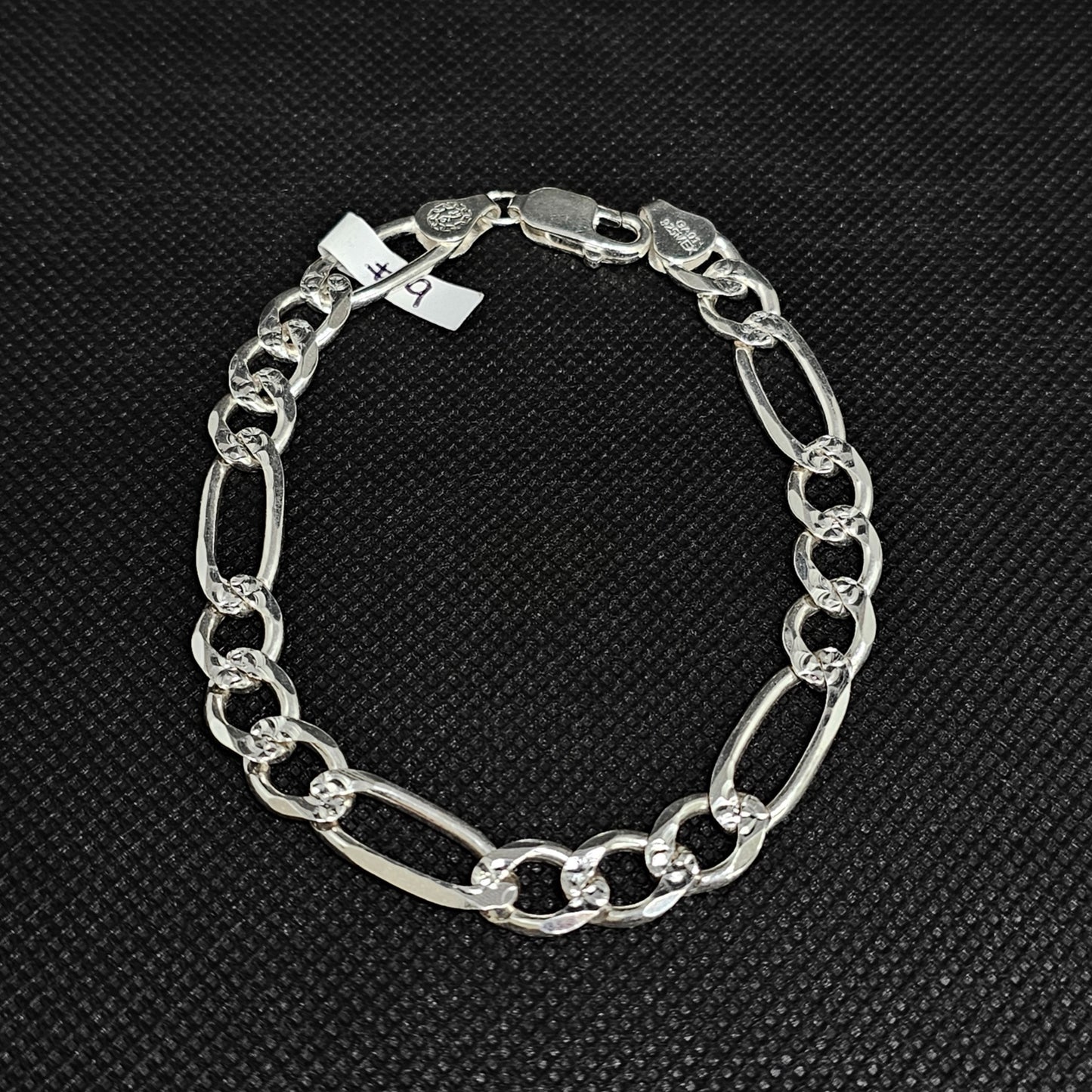 925 Sterling Silver Figaro Link Bracelet for Men and Women