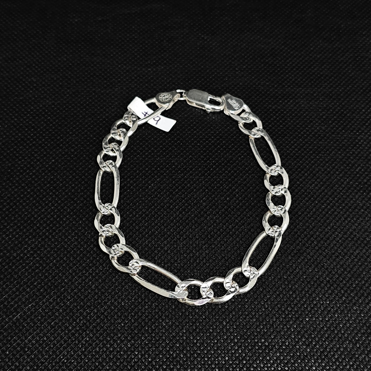 925 Sterling Silver Figaro Link Bracelet for Men and Women