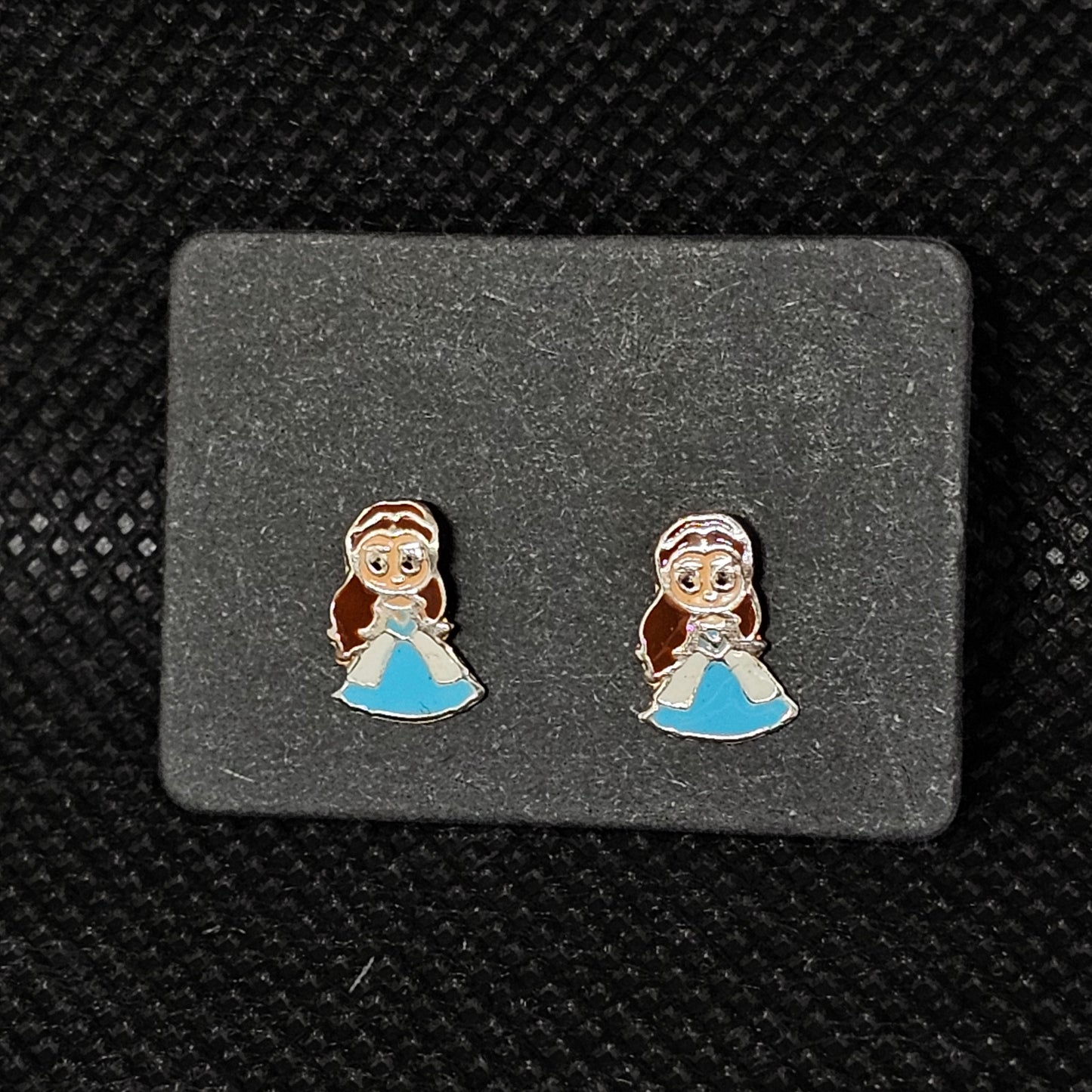 Belle Beauty & the Beast Stud Earrings with CZ & Pushback ½”