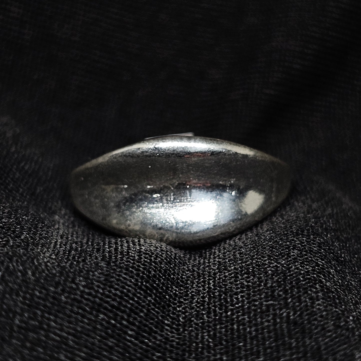 Polished Silver Dome Ring with Bold Minimalist Statement Look