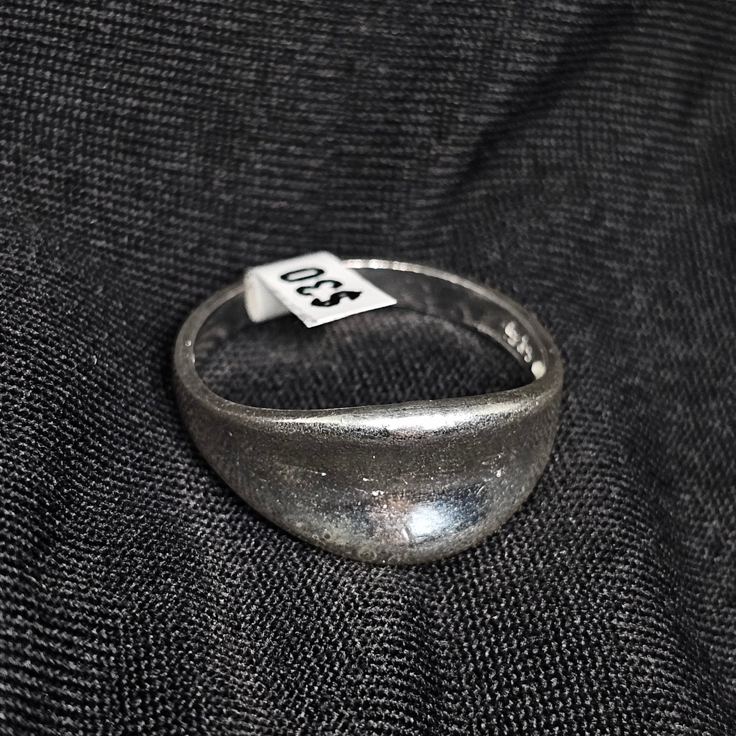 Polished Silver Dome Ring with Bold Minimalist Statement Look