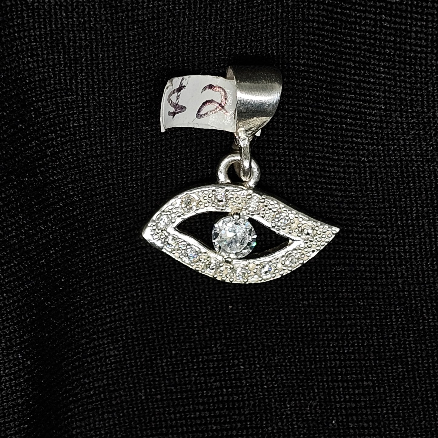 Elegant Evil Eye Pendant with Cubic Zirconia for Protection