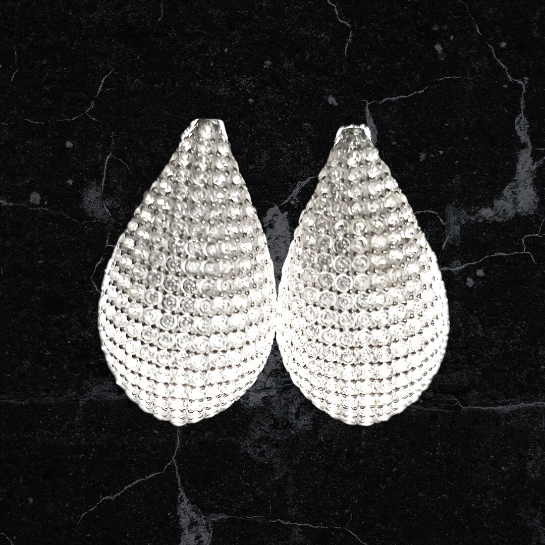 Bold Teardrop Rhinestone Statement Earrings – Luxury Sparkle, On Sale Now