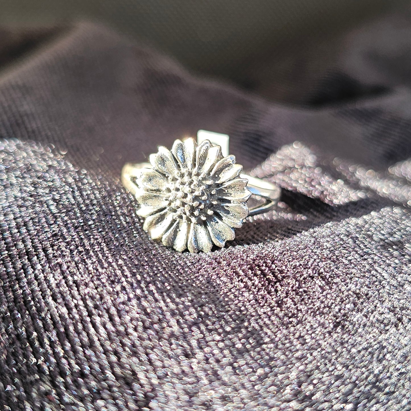 Sunflower Silver Ring