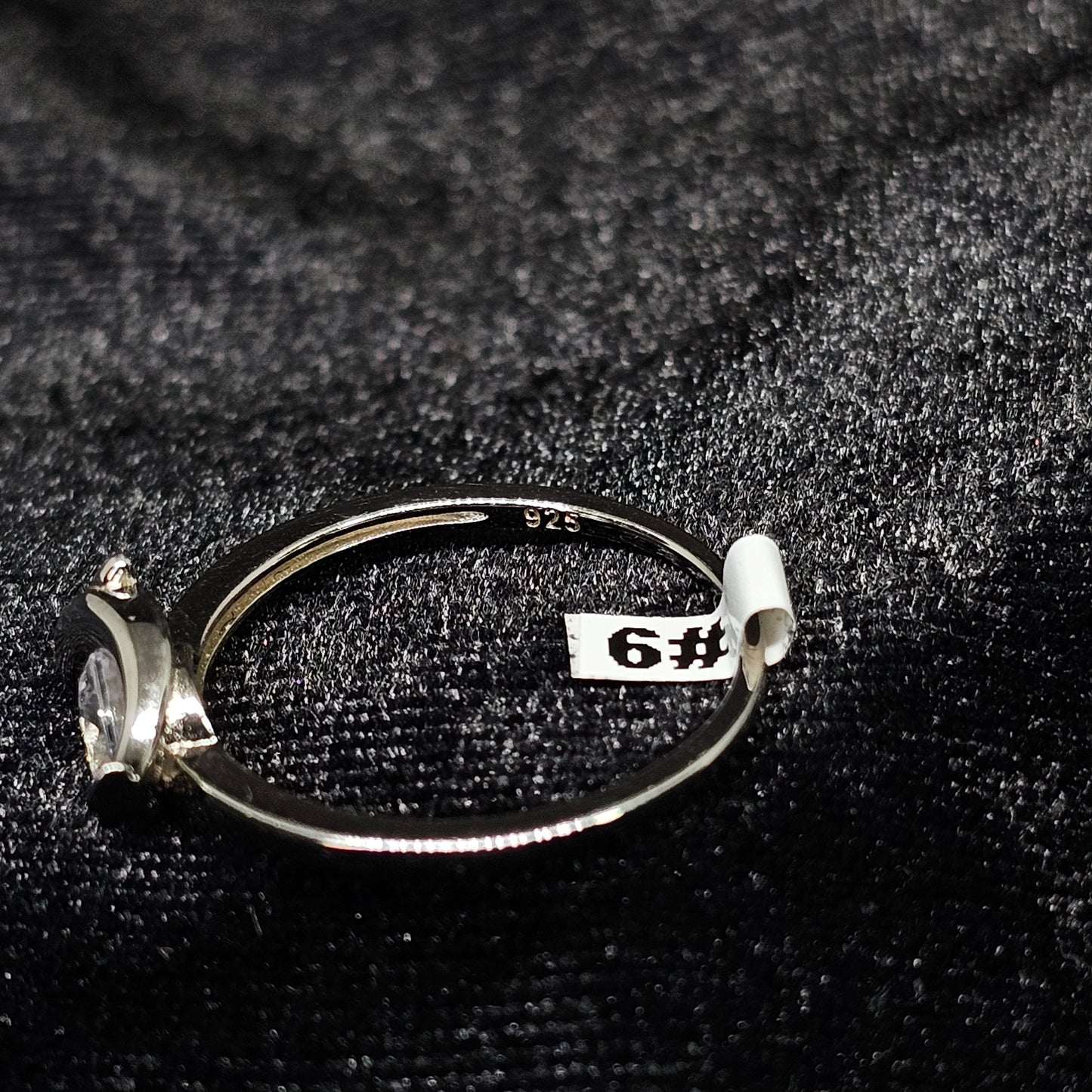 Dolphin Silver Ring with Solitaire Stone