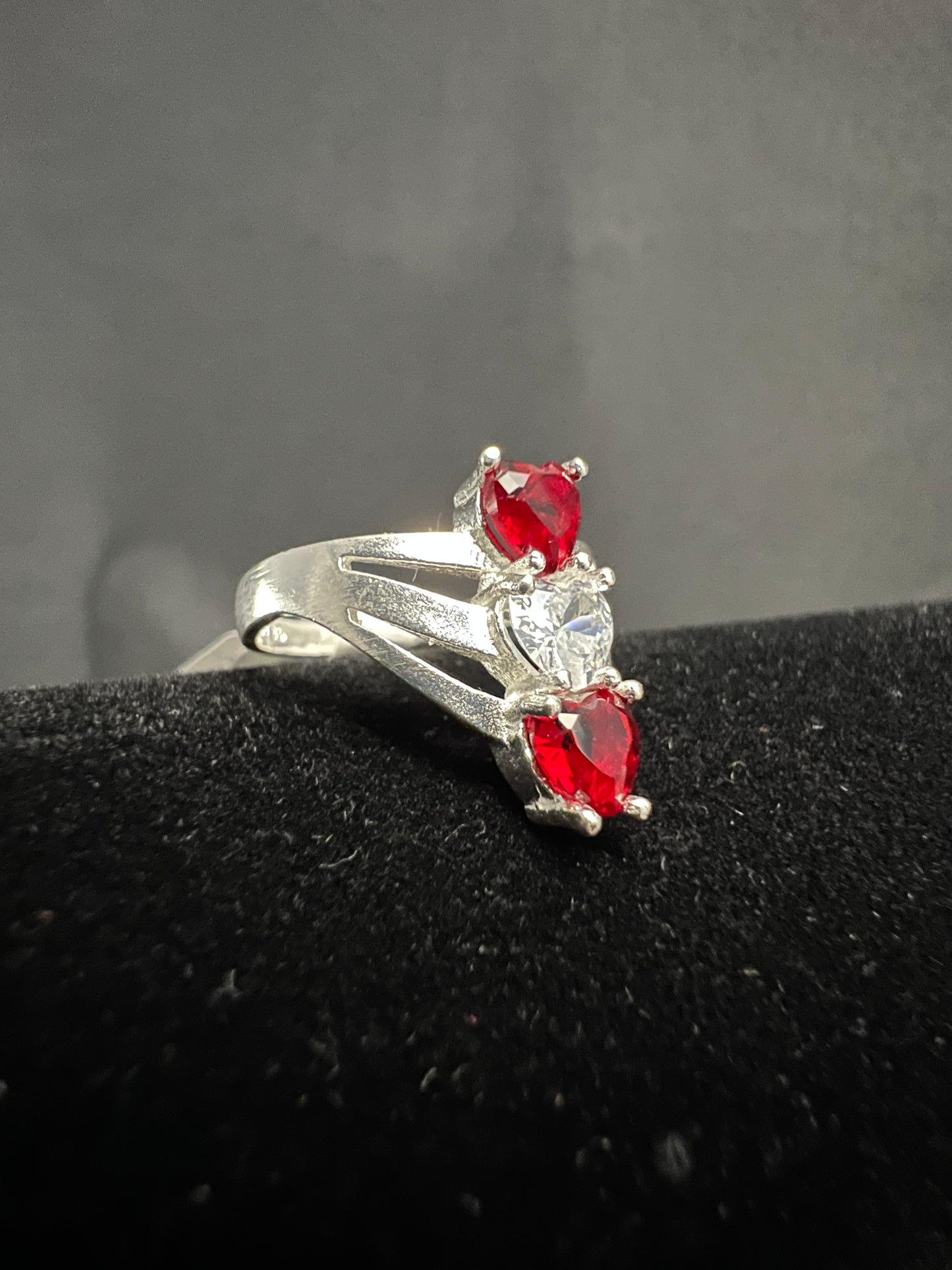 3 Heart Ring .925 Sterling Silver