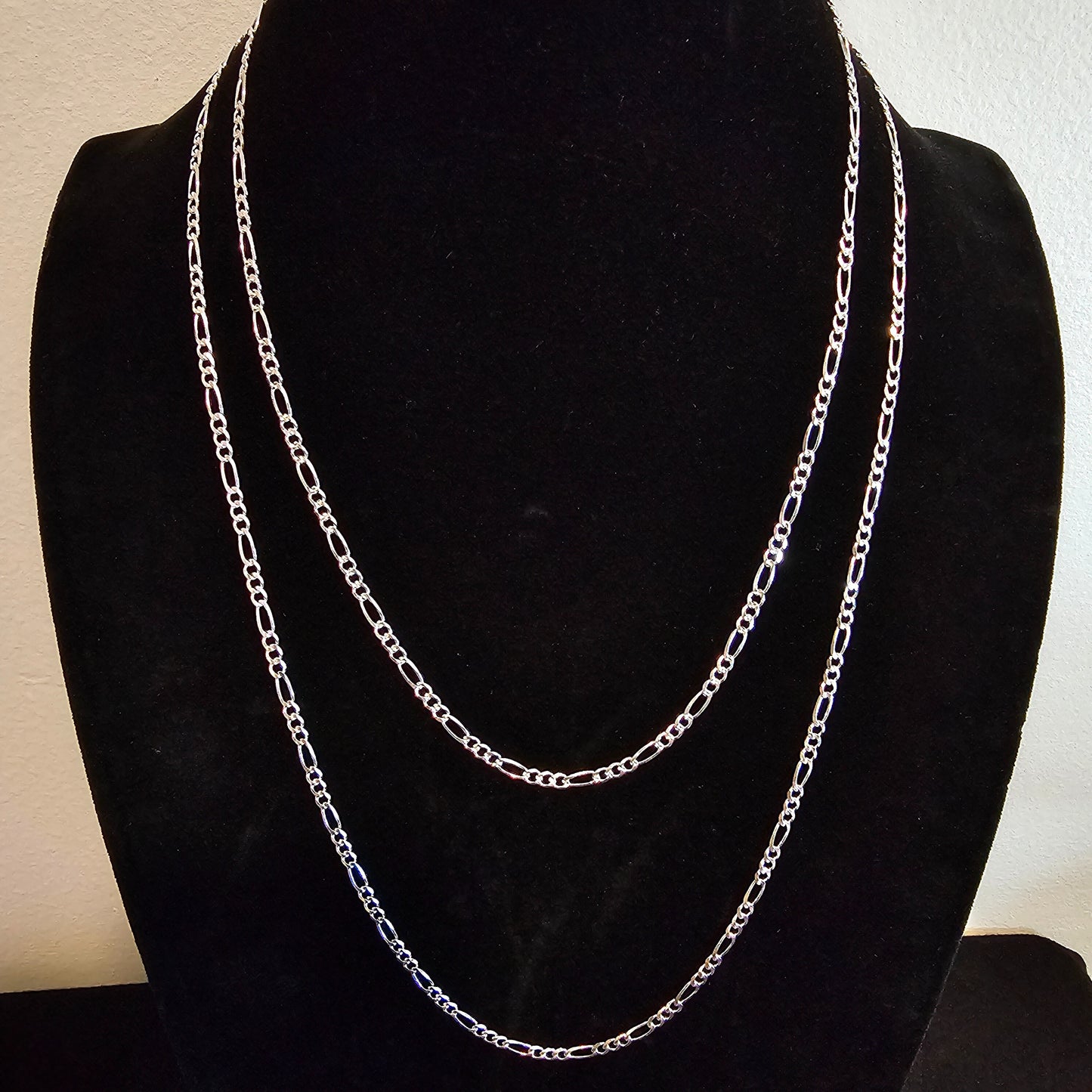 Figaro Link 925 Sterling Silver Chain Necklace - 3mm