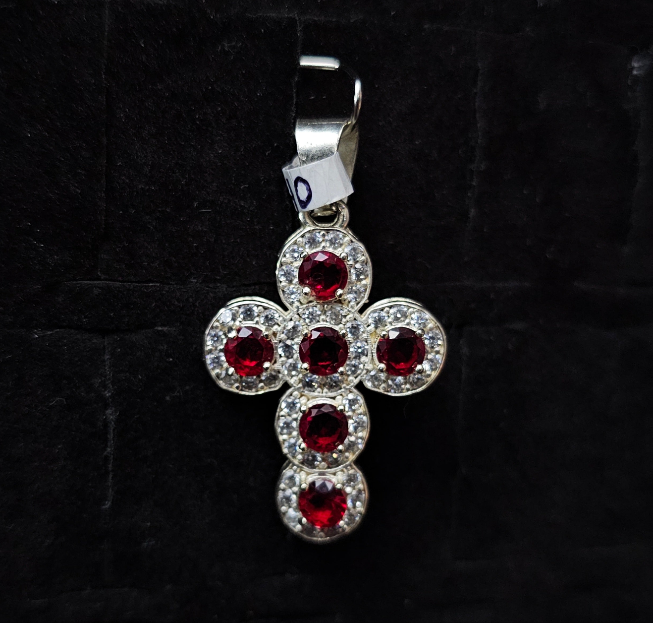 Red Cross Pendant 925 Sterling Silver
