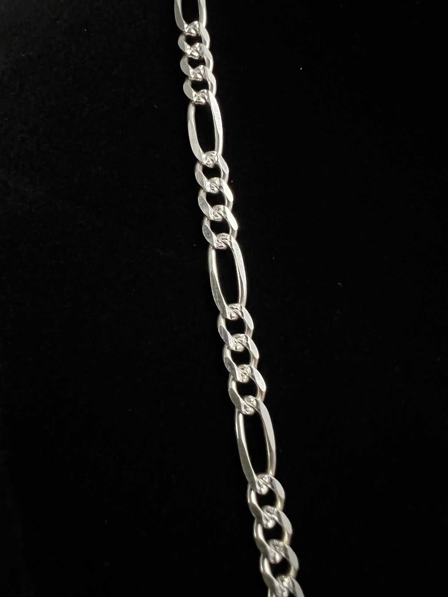 Figaro Link 925 Sterling Silver Chain Necklace 4mm