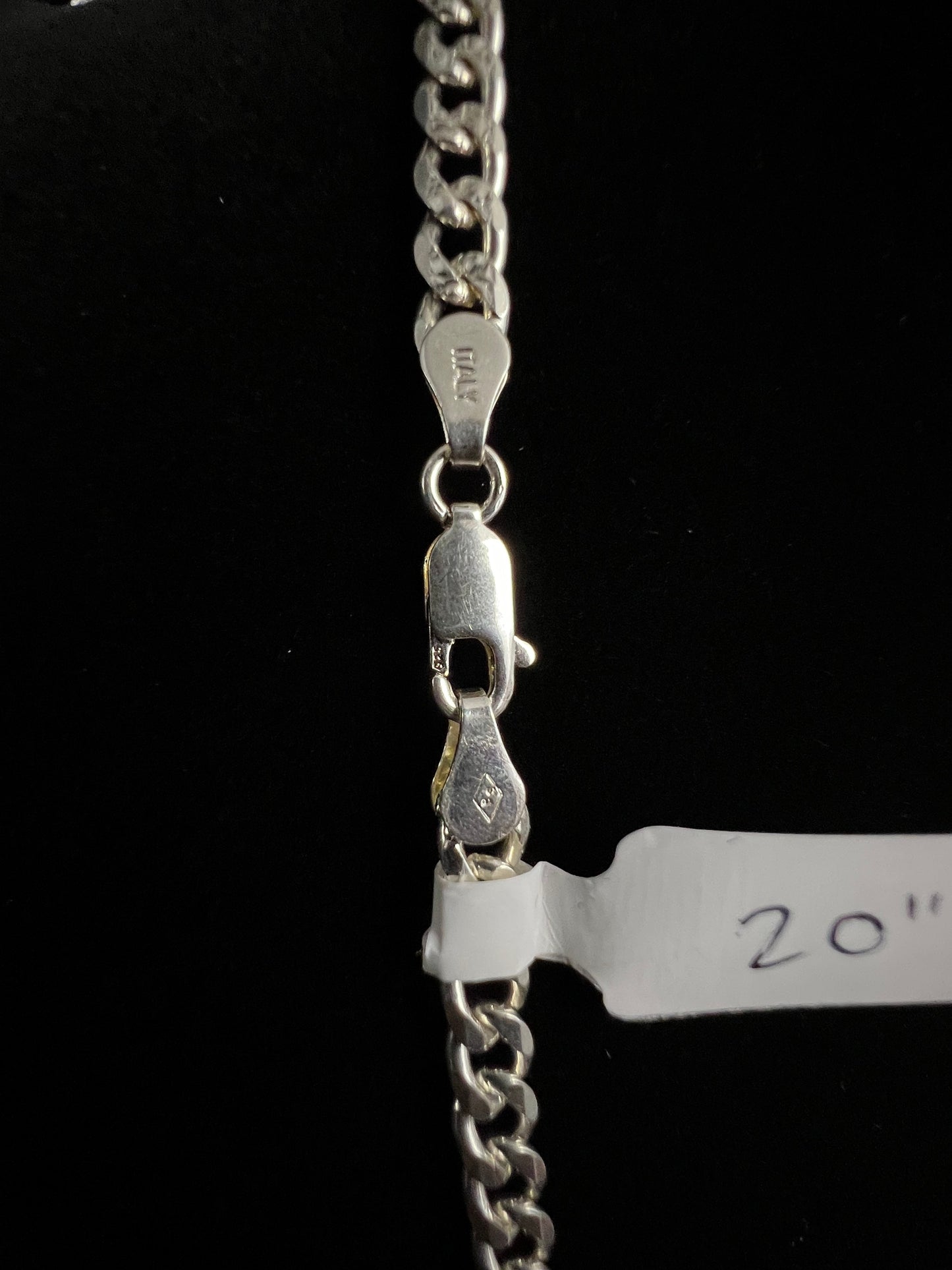 22" Cuban Curb Link 925 Sterling SIlver Chain Necklace 3.8mm