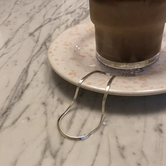 925 Sterling Silver Herringbone Anklet