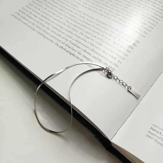 925 Sterling Silver Herringbone Anklet