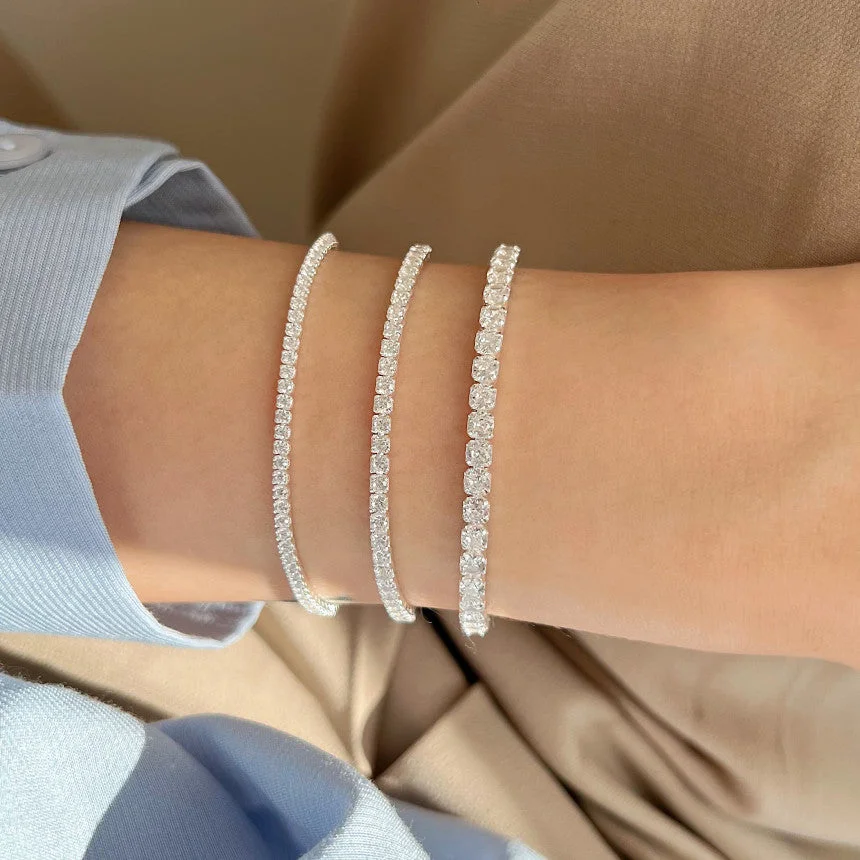 925 Sterling Silver Tennis Bracelet – Unisex