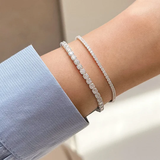 925 Sterling Silver Tennis Bracelet – Unisex