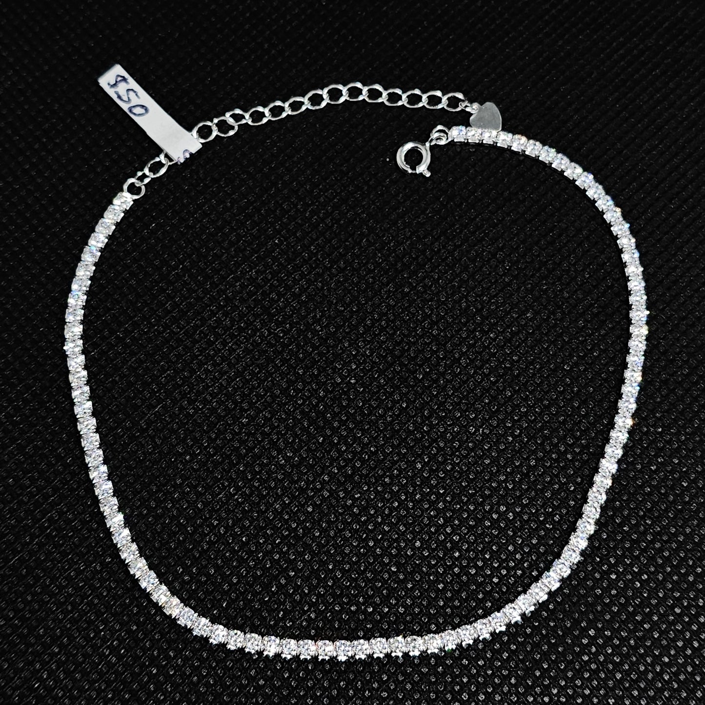925 Sterling Silver Women's Tennis Anklet