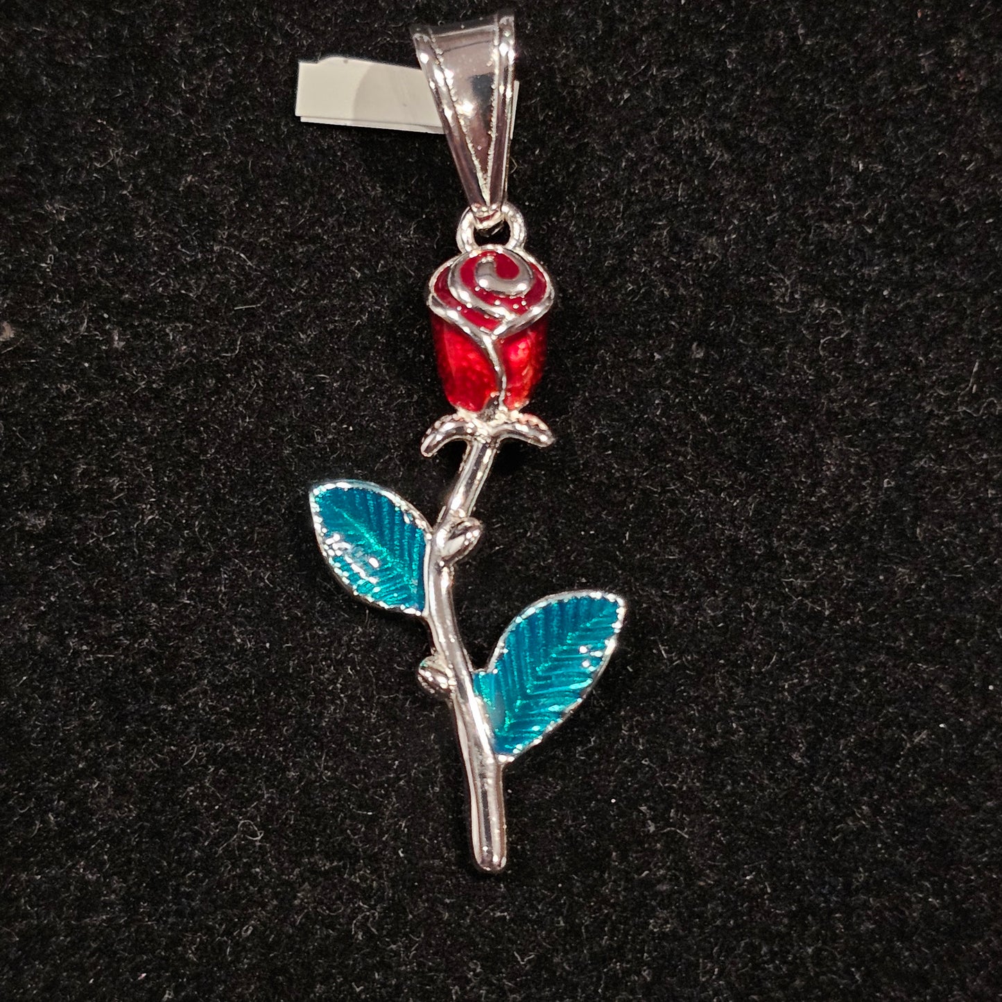 3D Stemmed Rose Pendant