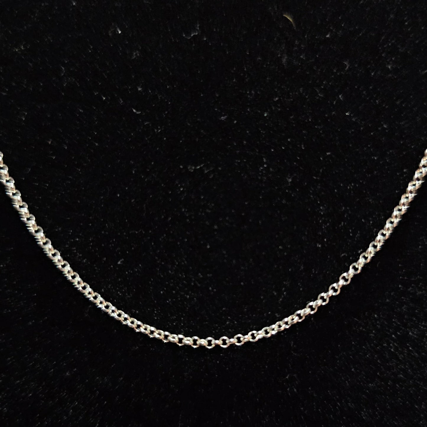 Micro Circle Link 925 Sterling Silver Chain Necklace 20" 1mm