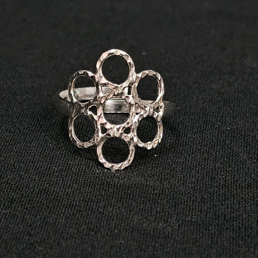 Honeycomb Ring 925 Sterling Silver