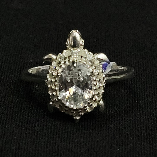 Stone Turtle Ring 925 Sterling Silver