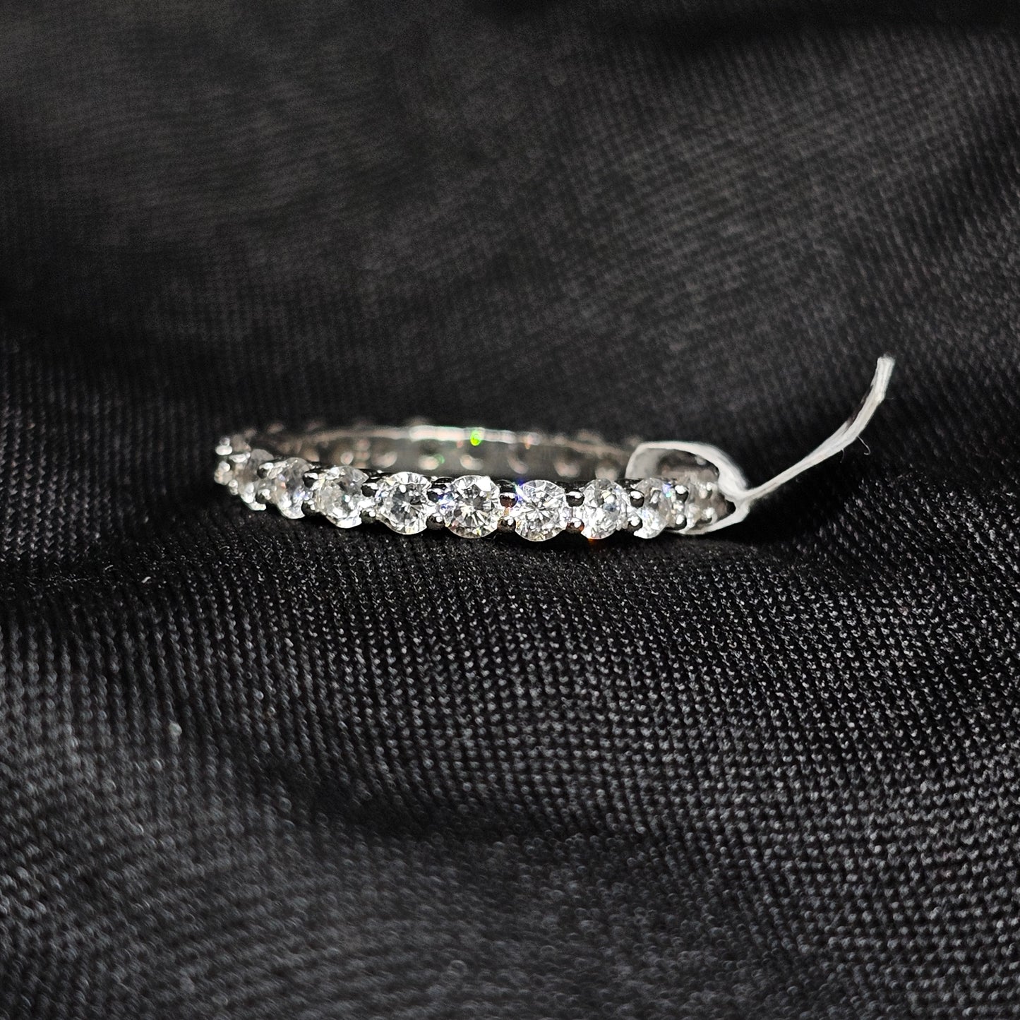 925 Silver CZ Eternity Band Ring – Size 9.5, 4.5g, Sparkling Shine
