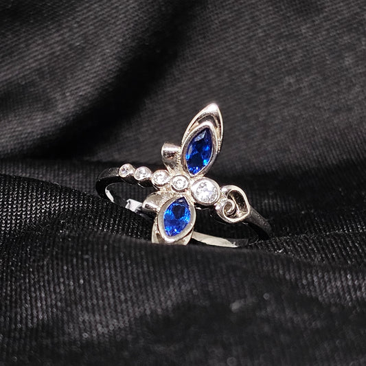 Blue Dragonfly Ring, Size 9, Elegant Nature-Inspired Design