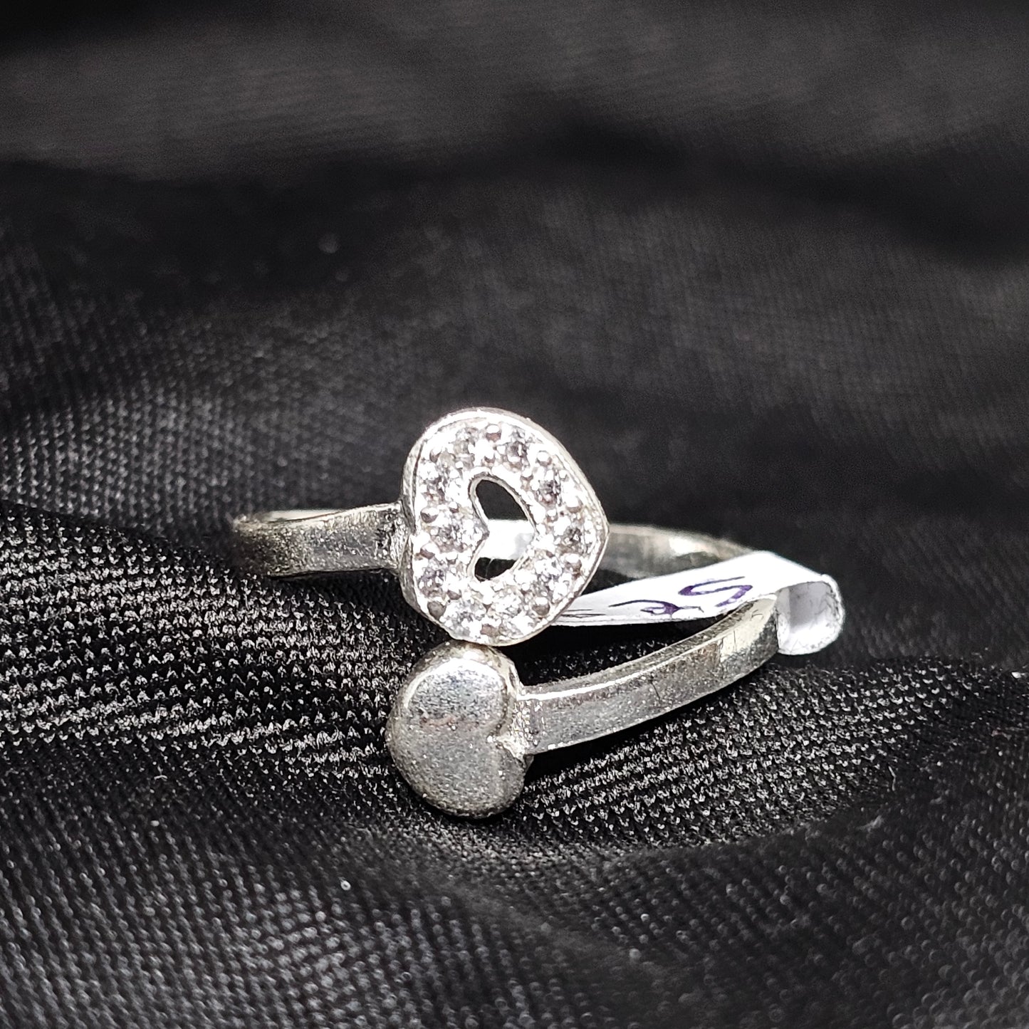 Open Heart CZ Ring in Silver – Size 10, 2.5g, Minimalist Love