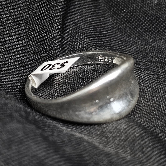 Polished Silver Dome Ring with Bold Minimalist Statement Look