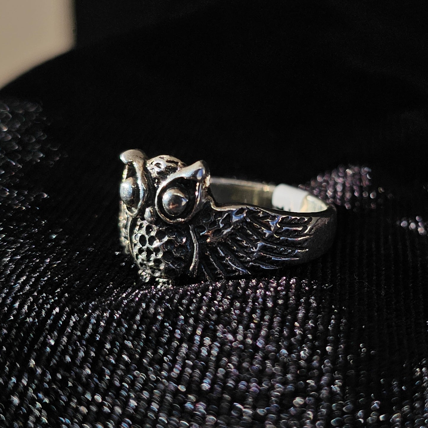 Sterling Silver Spread Owl Ring