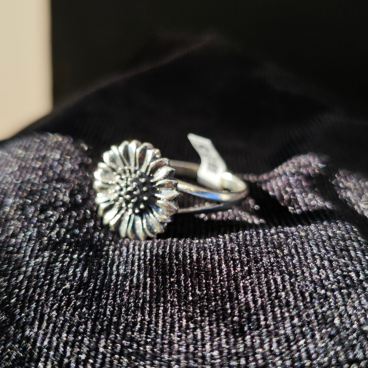 Sunflower Silver Ring