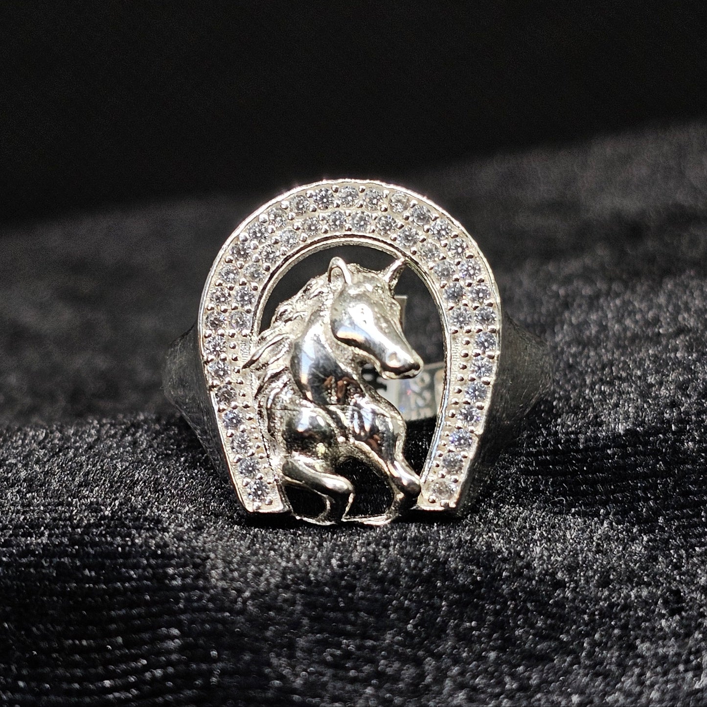 Men's Horse Sterling Silver Ring