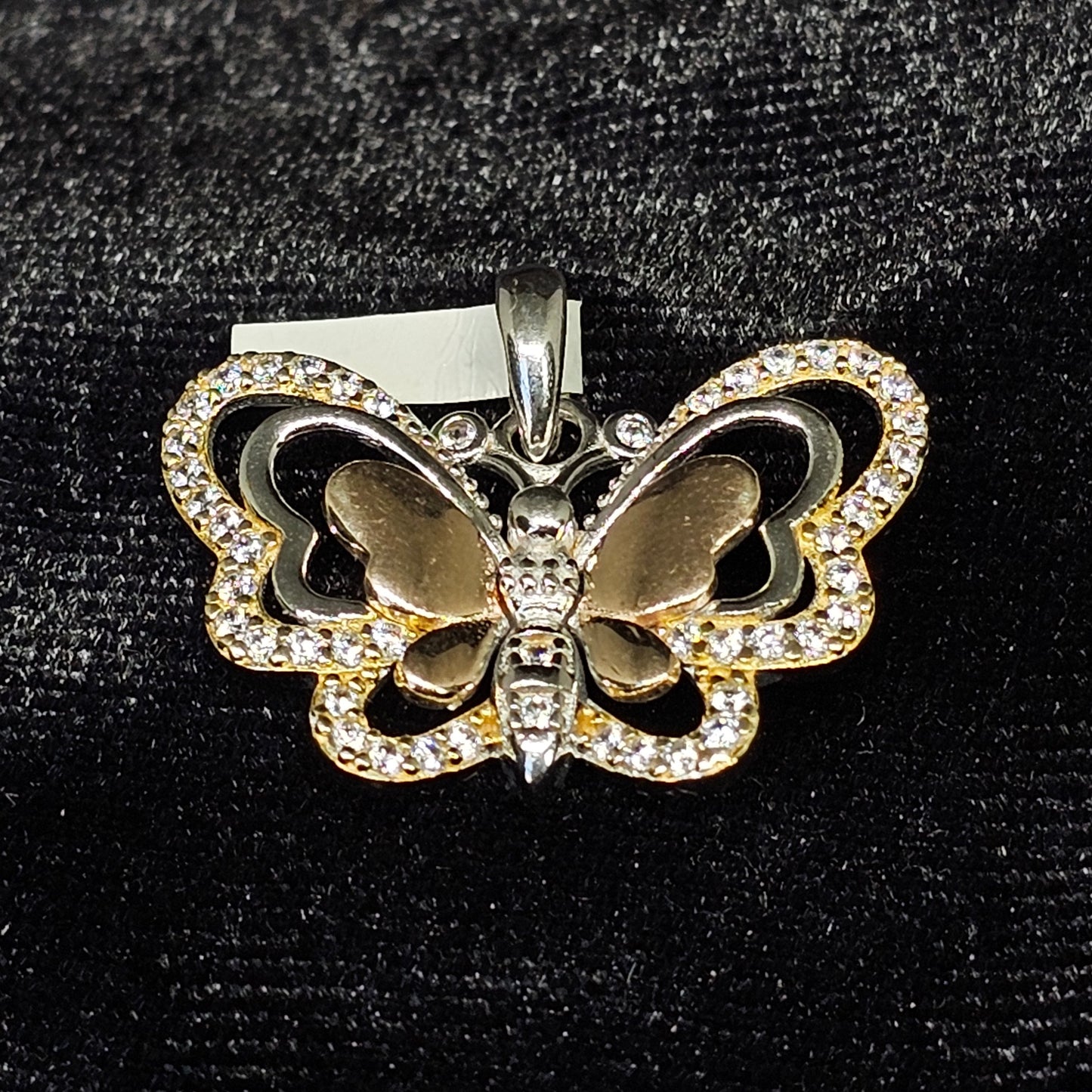 Butterfly Silver and Gold Pendant