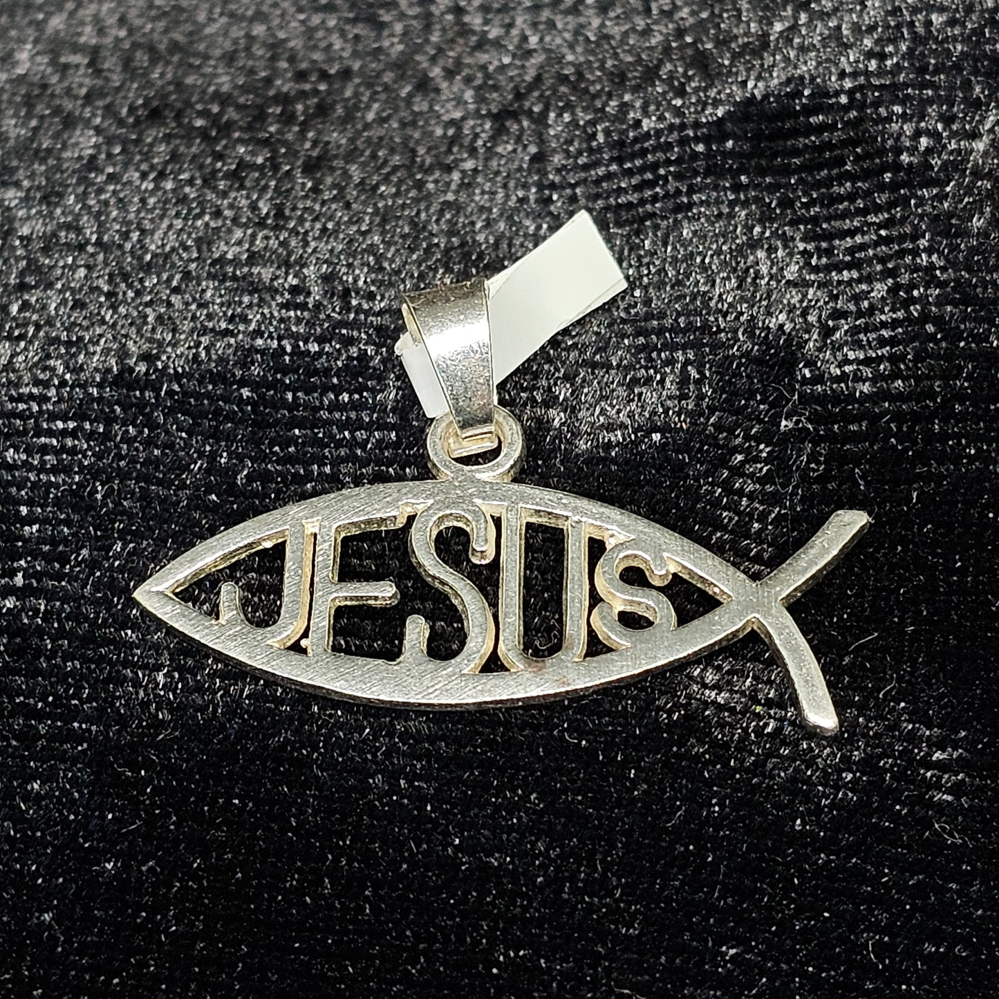 Jesus Fish Silver Pendant