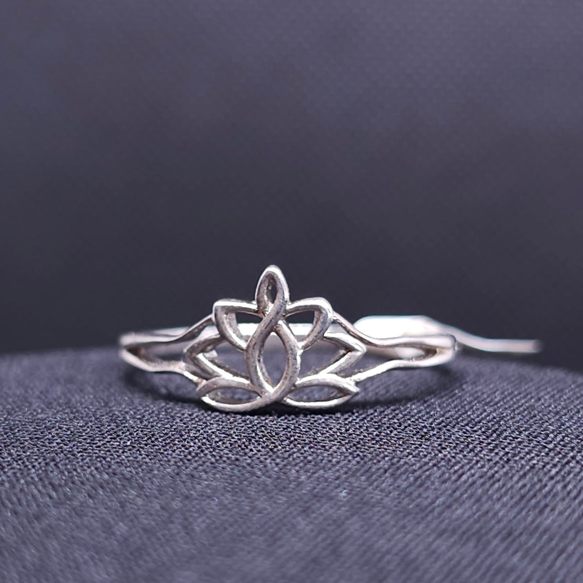 Sterling Silver Lotus Ring