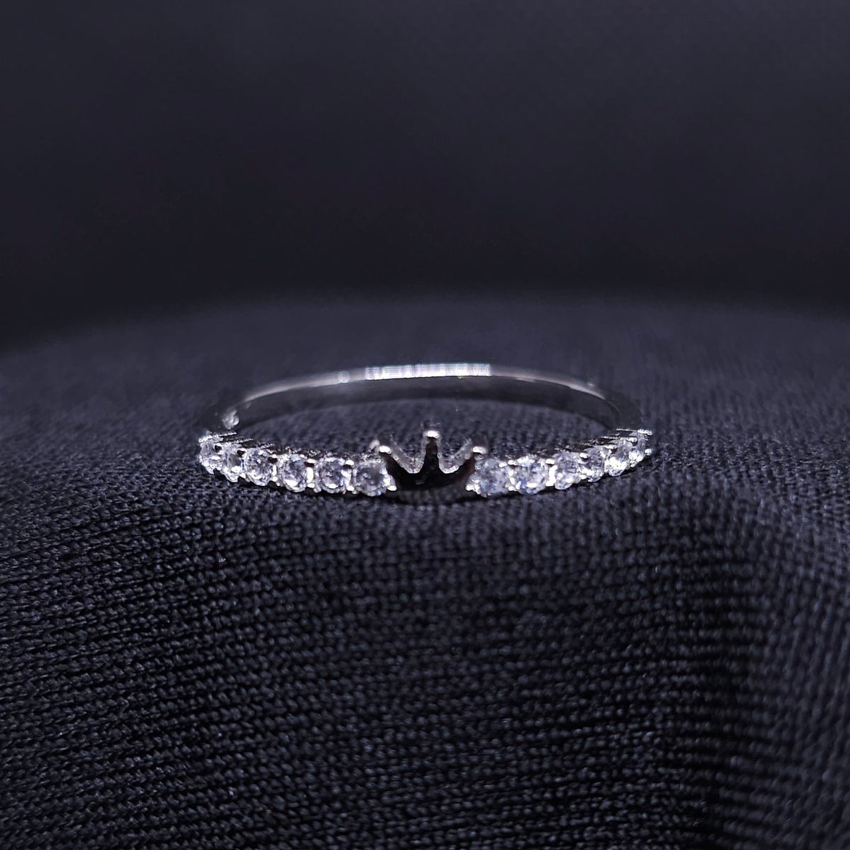 Sterling Silver Dainty Crown Ring