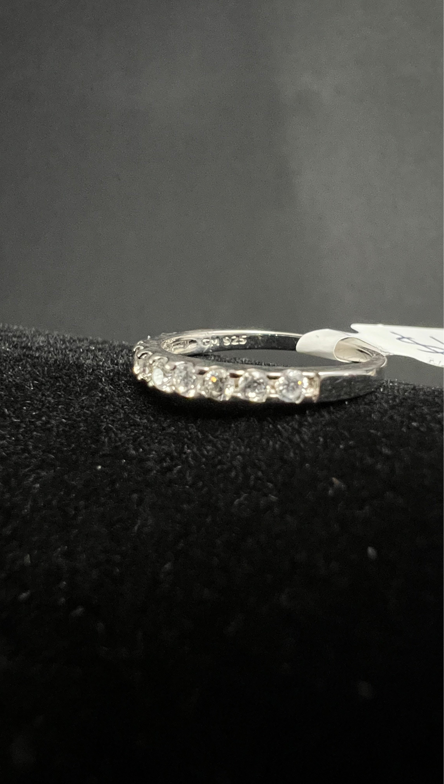 11 Stone Band Ring 925 Sterling Silver