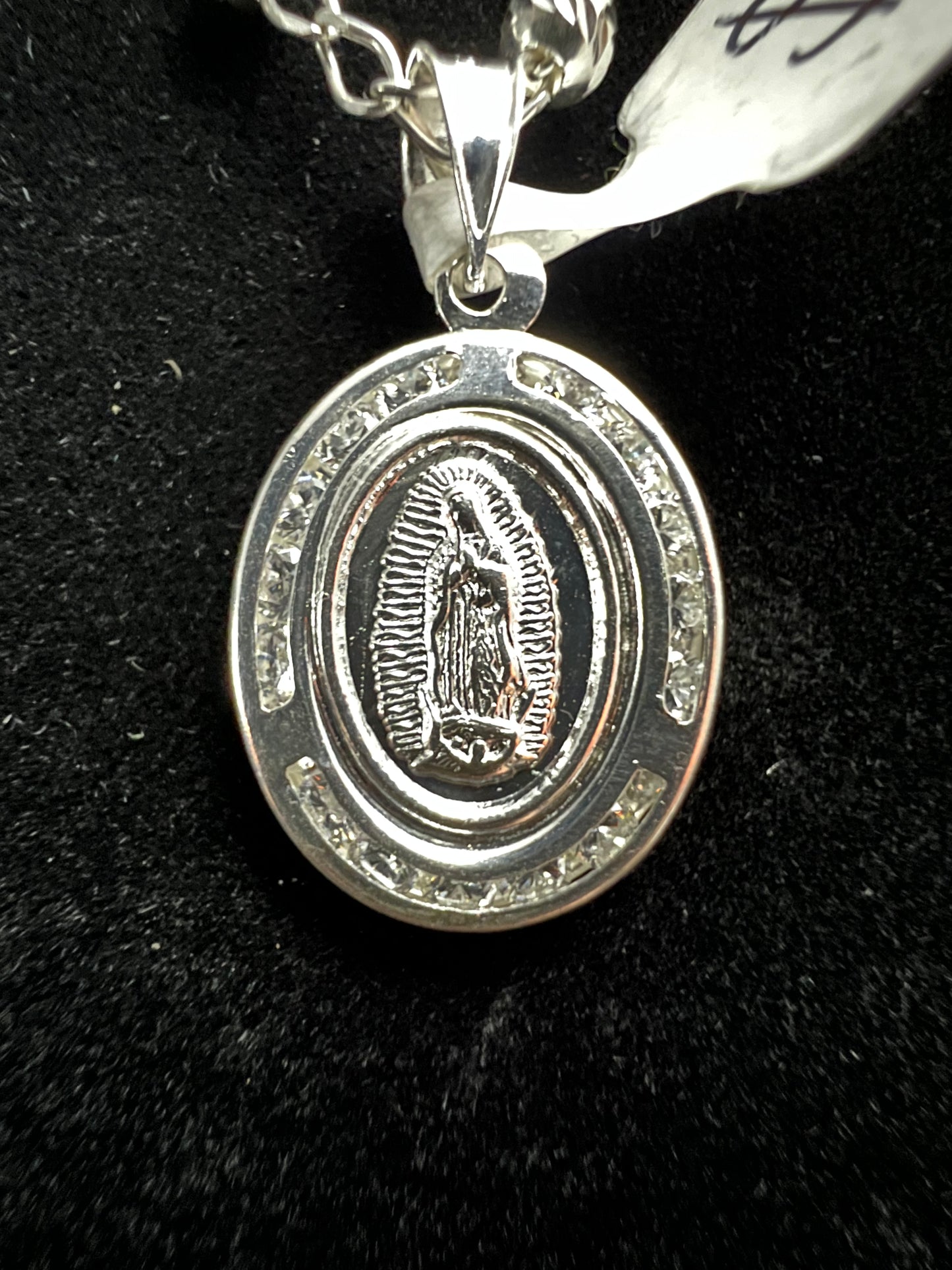 Our Lady Virgencita Pendant 3/4" Virgen Guadelupe 925 Silver