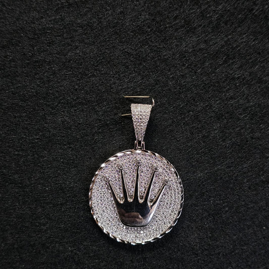 Iced Out Crown Pendant – Hip Hop Jewelry for Men & Women