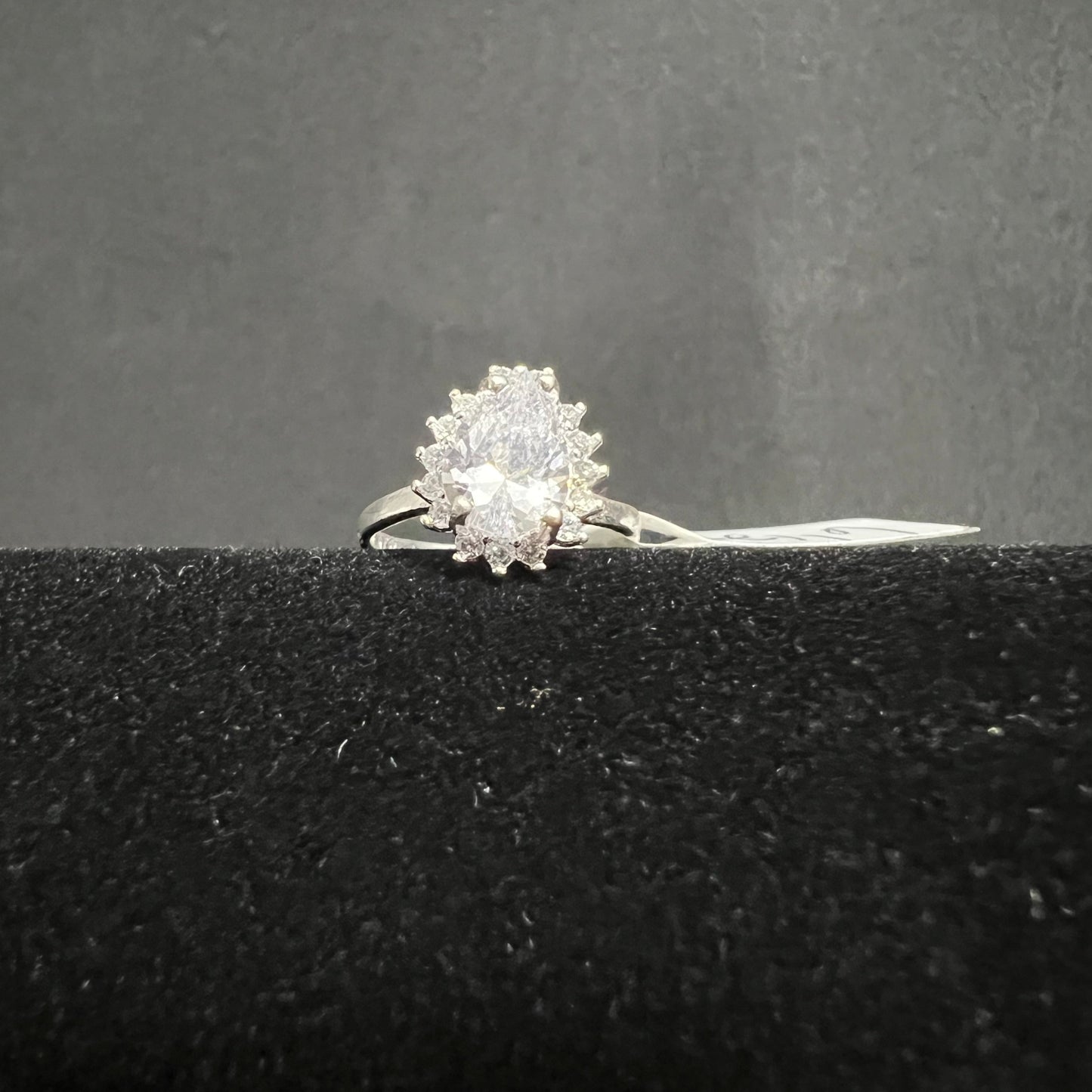 Teardrop Engagement Ring 925 Sterling Silver
