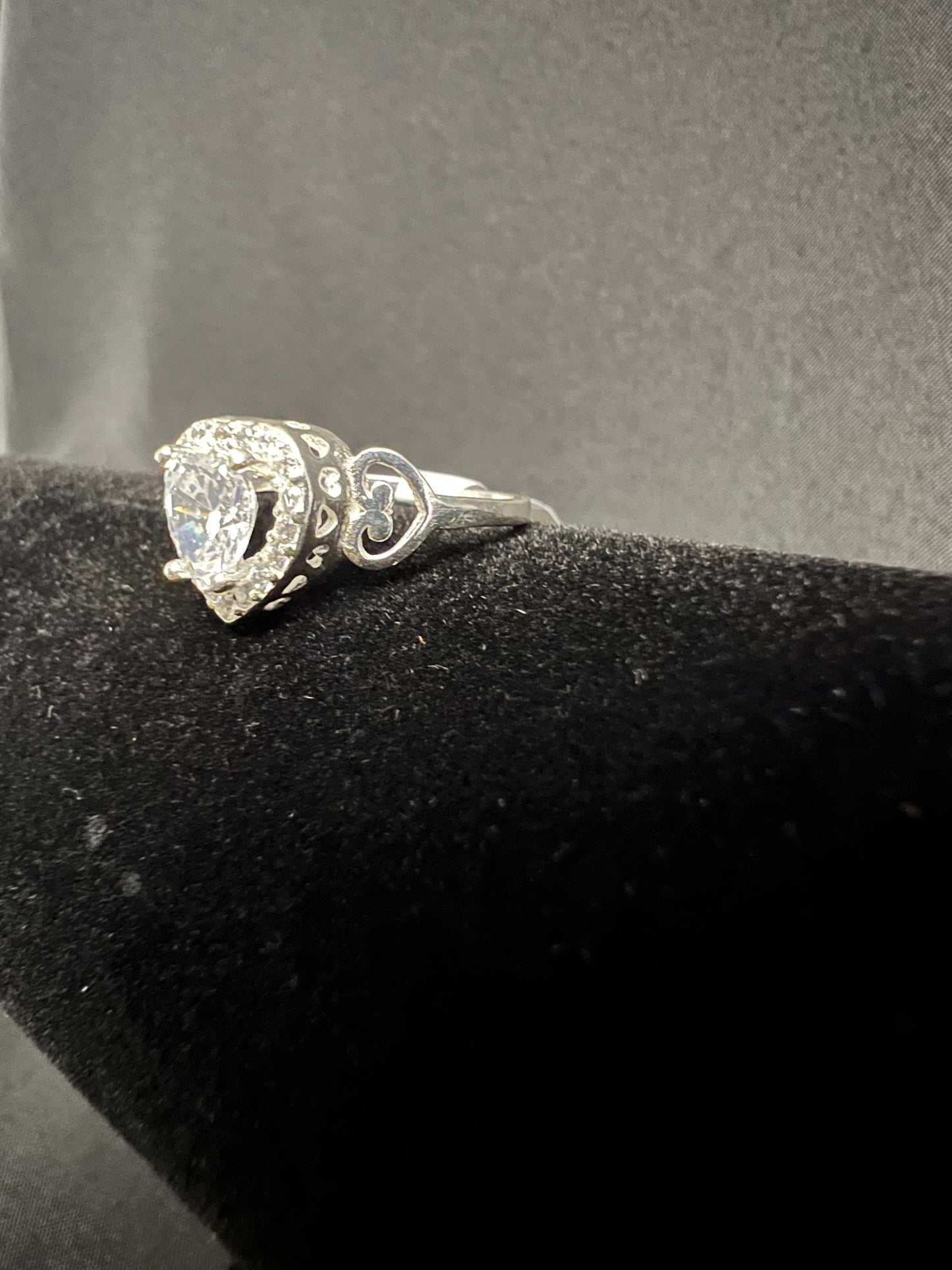 Promise / Engagement Heart Ring .925 Sterling Silver
