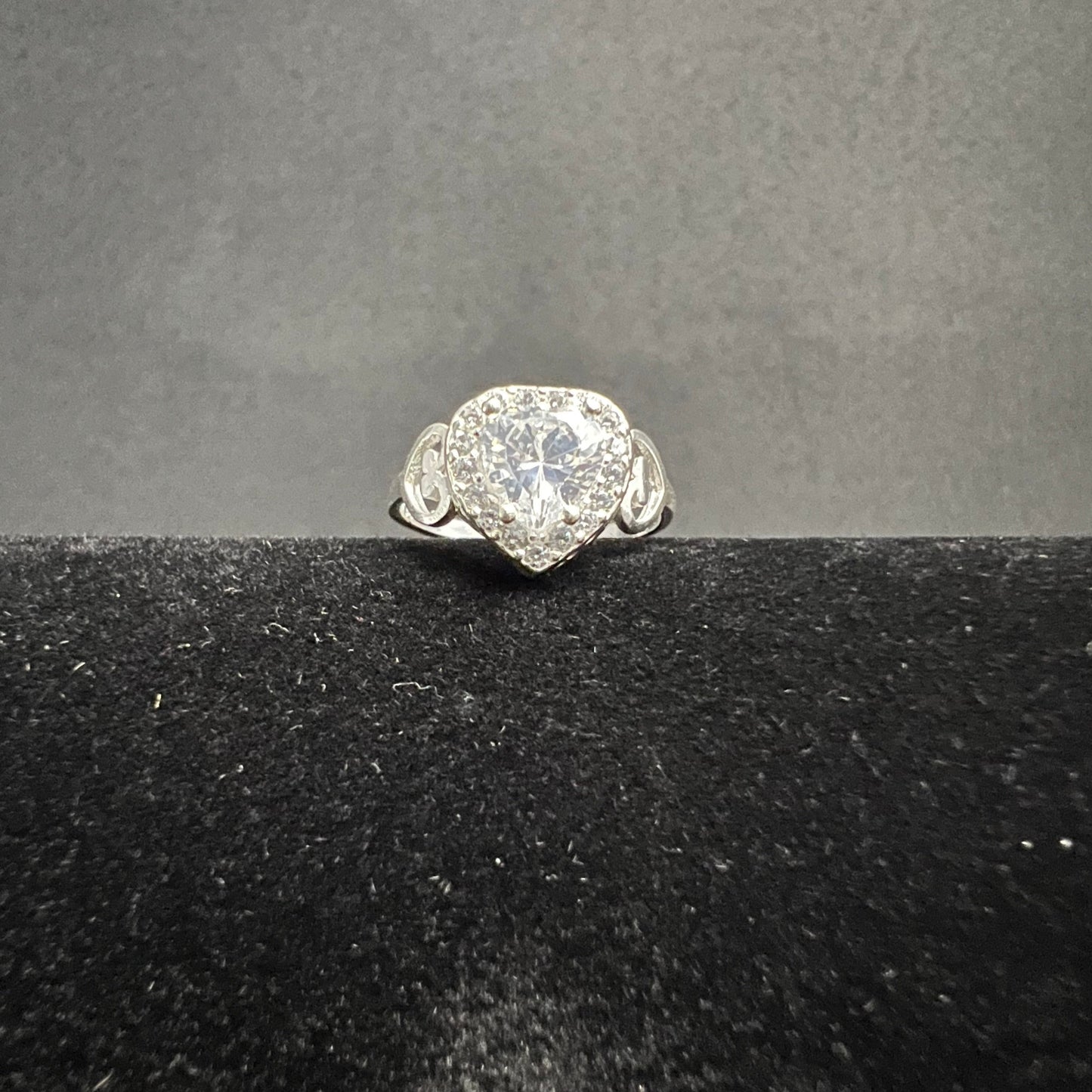 Promise / Engagement Heart Ring .925 Sterling Silver