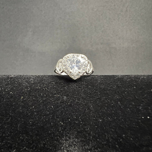 Promise / Engagement Heart Ring .925 Sterling Silver